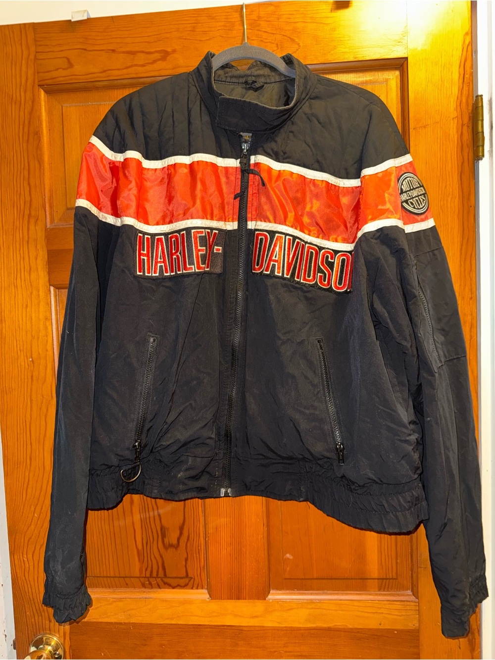 Harley-Davidson Black and Red Men's Lightweight Racing Jacket